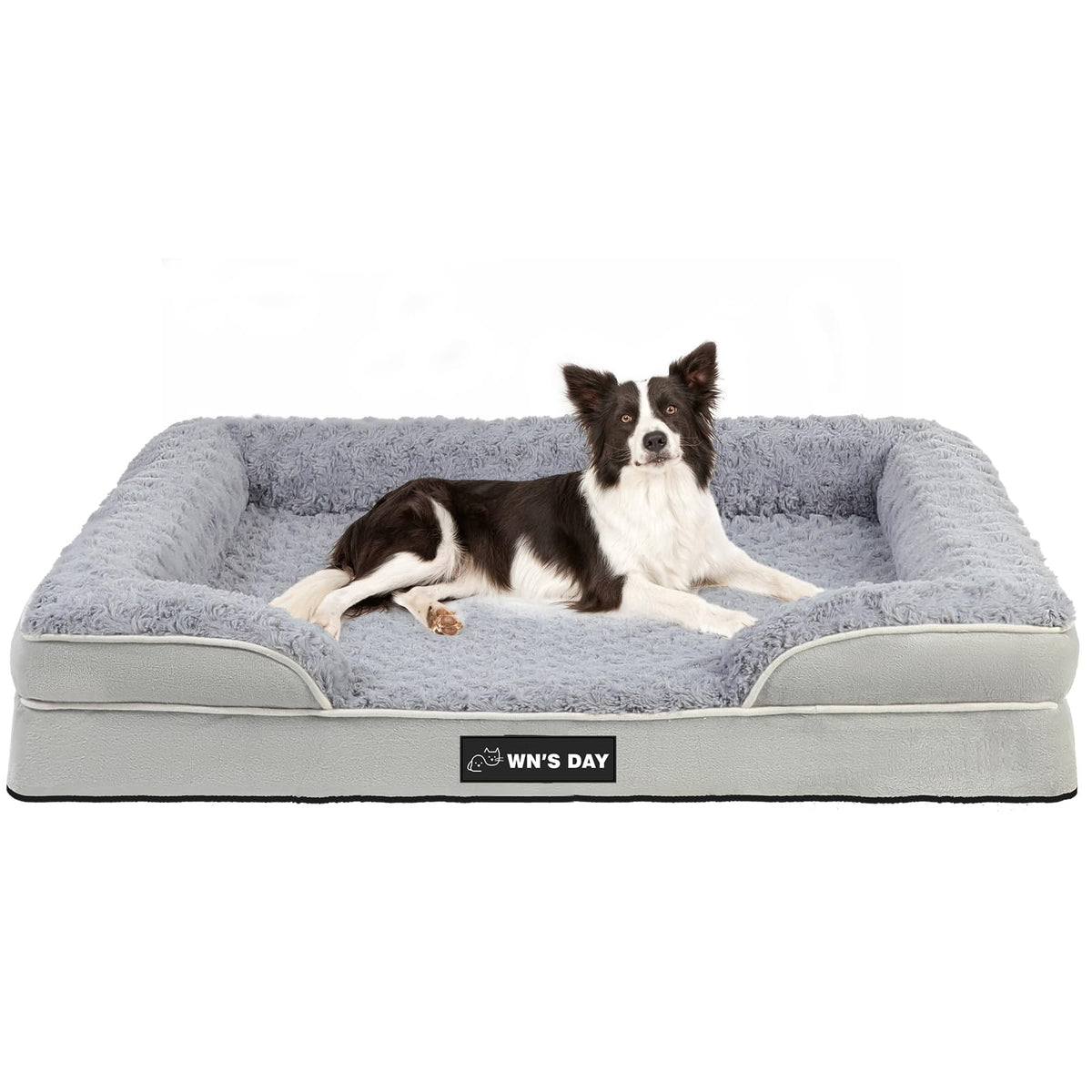 Wn's Day orthopedic dog bed large provides spacious comfort for big dogs.