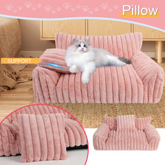 Wn's Day plush faux rabbit fur cover adds warmth and softness for pets.