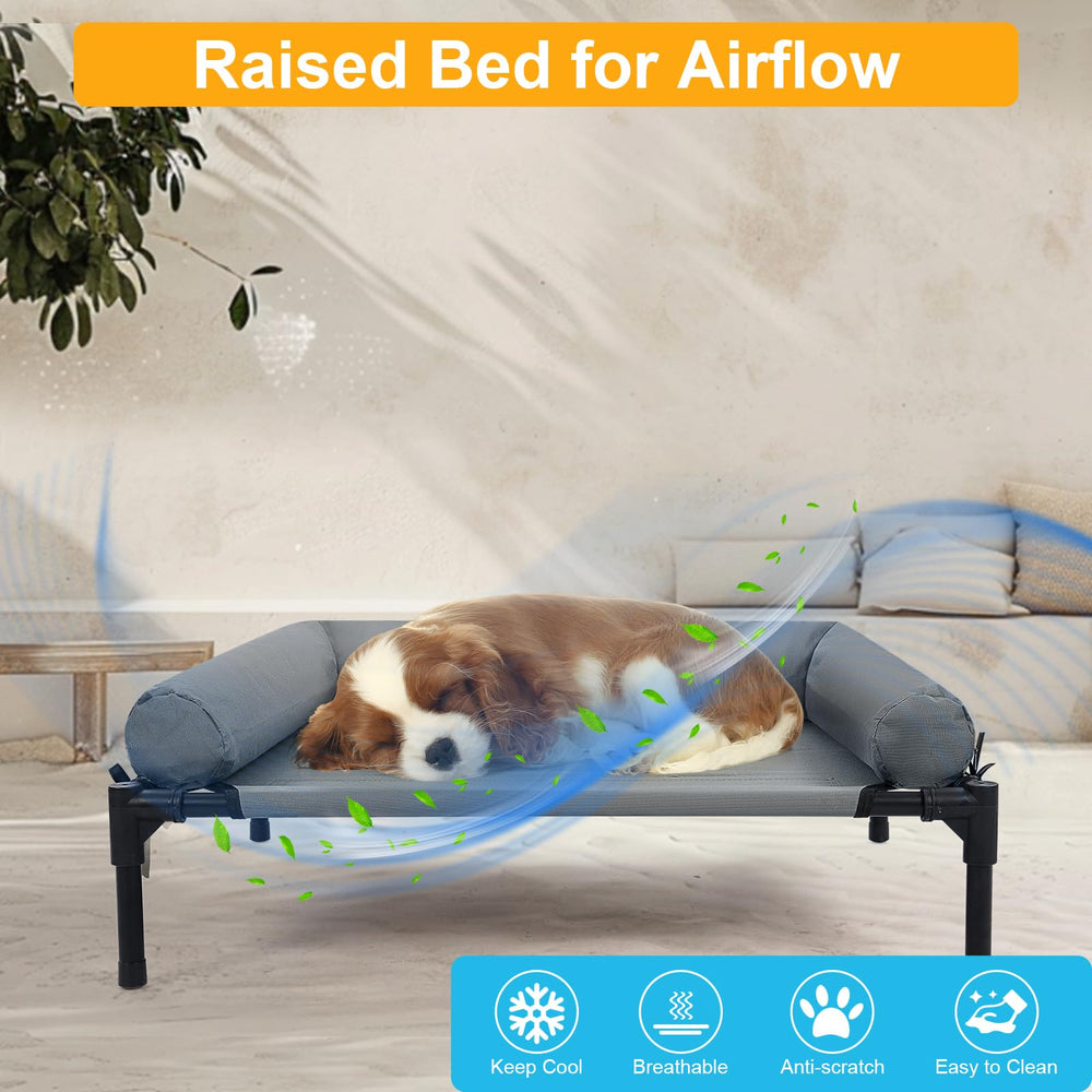 Wn's Day bed with a U-shaped pillow border supporting neck and head.