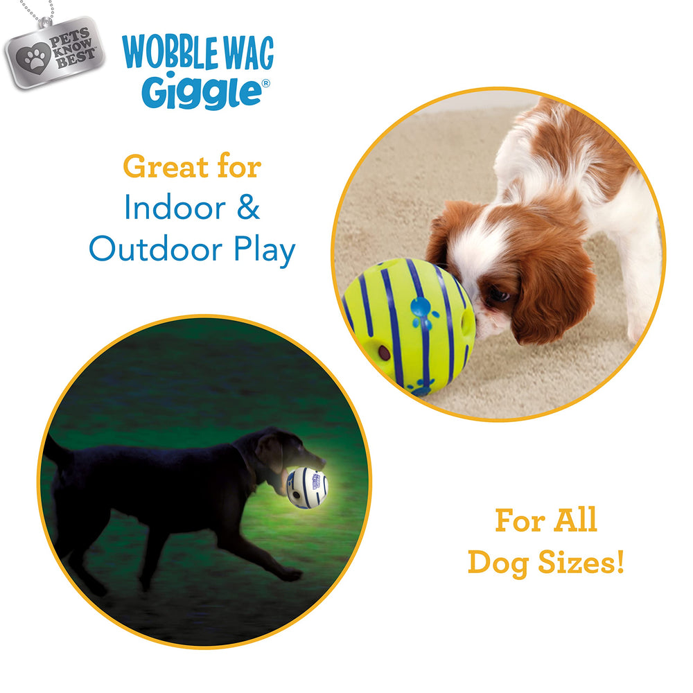 Wobble Wag Giggle Ball made from durable phthalate-free vinyl.