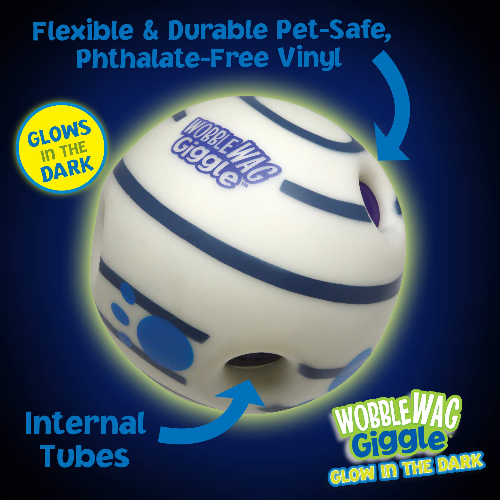 Wobble Wag Giggle Ball usable indoors and outdoors for versatile play