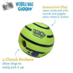 Wobble Wag Giggle Ball phthalate-free vinyl for safe play