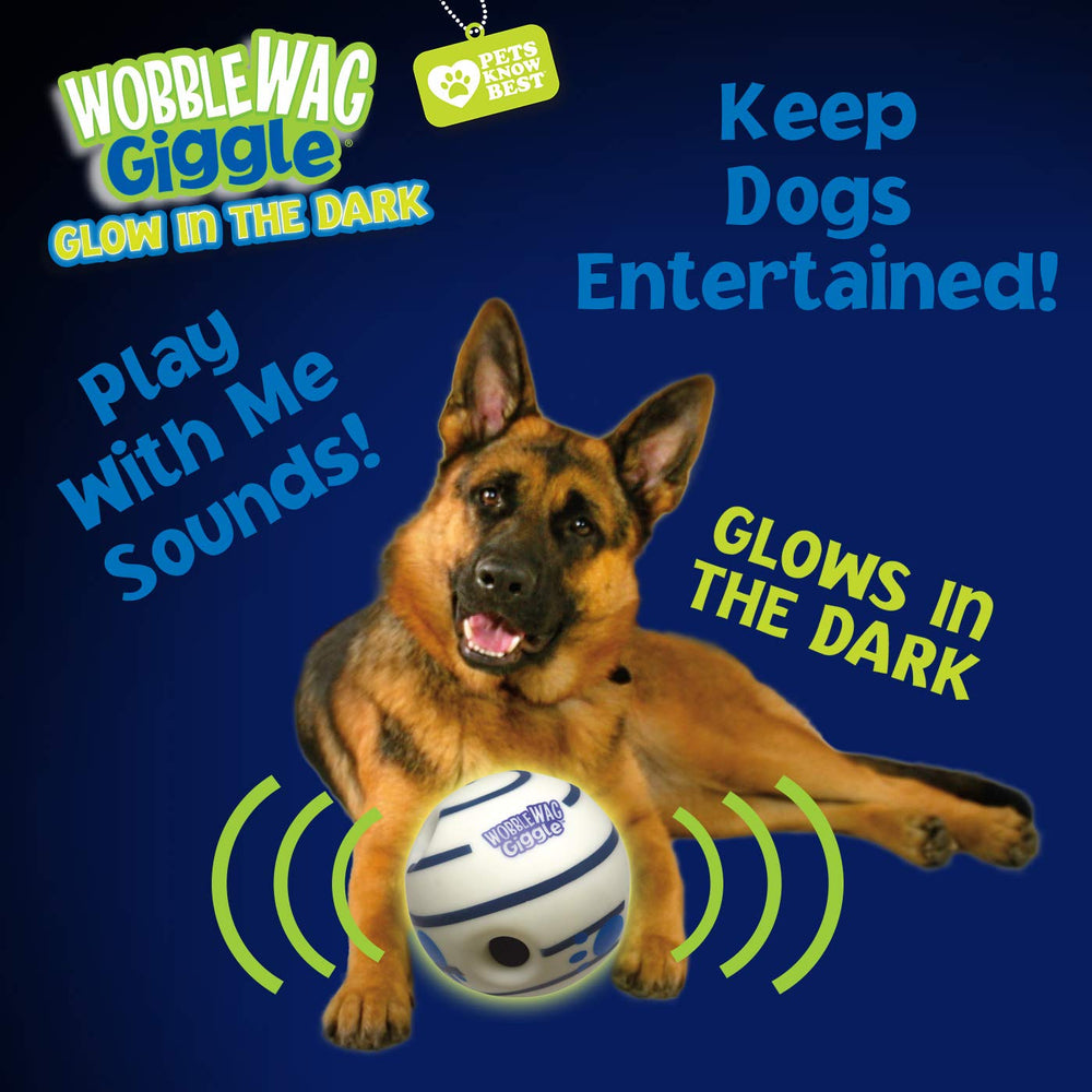 Wobble Wag Giggle Ball enrichment toy for puppies and small to medium dogs