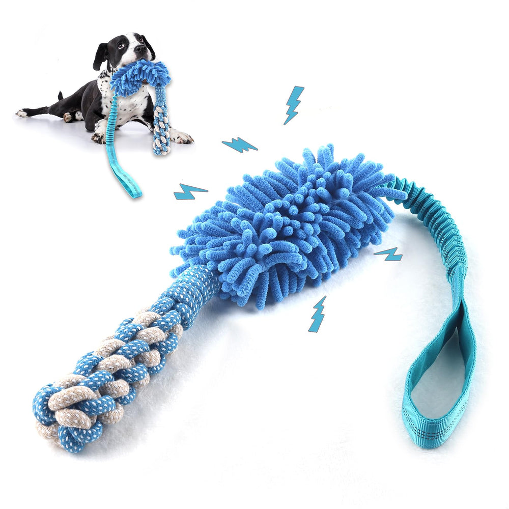 Wodoca dog squeak toy blue for interactive play and stress relief.