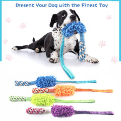 Wodoca rope toy tug blue for bonding training and tug-of-war.