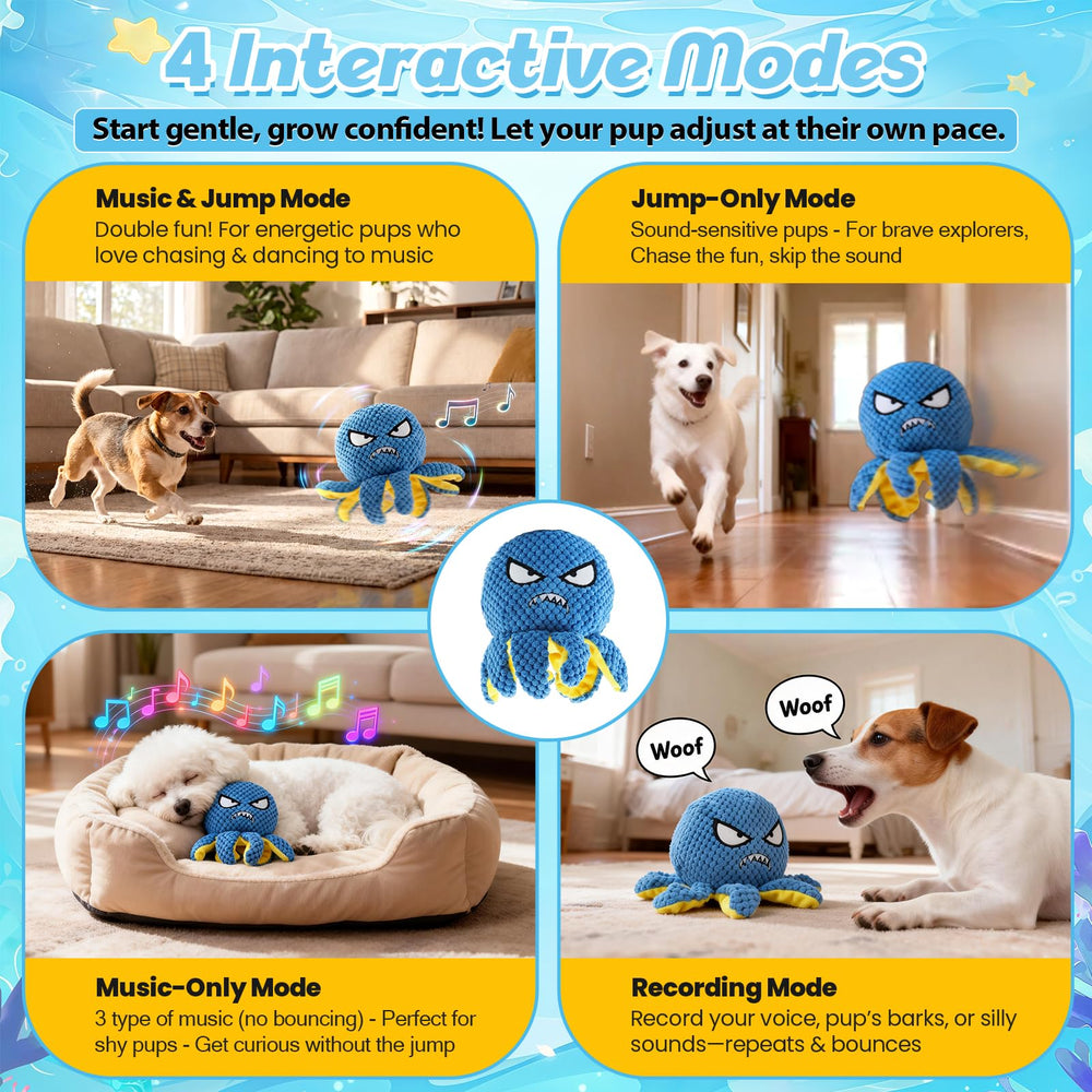 Wofypetny moving dog toy with music keeps dogs entertained and active