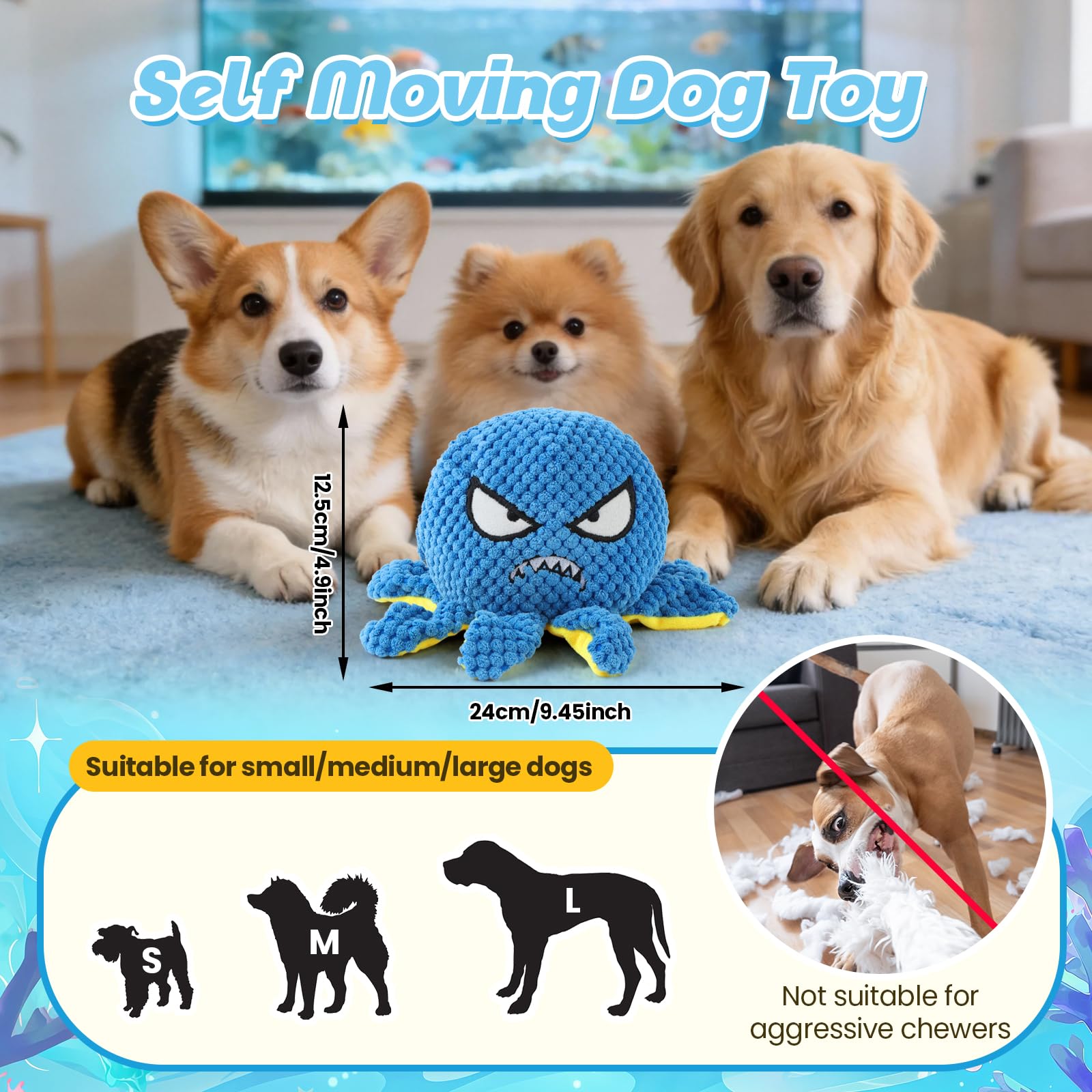 Wofypetny squeaky teething dog toy adds tactile fun for puppies