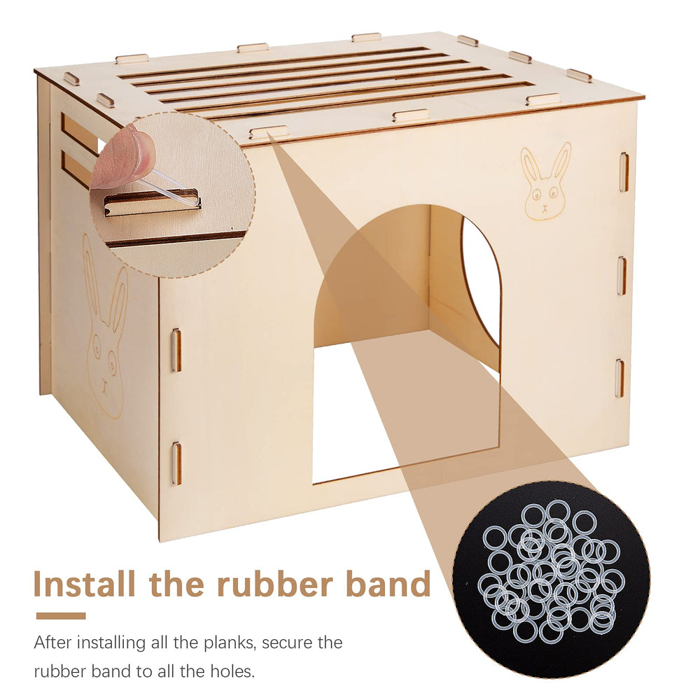 Woiworco Rabbit Hideout Castle pet setup demonstrates versatile space for small animals