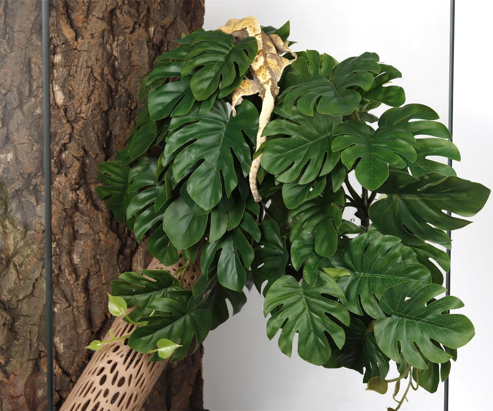 WOLEDOE beautify reptile tank with artificial plants
