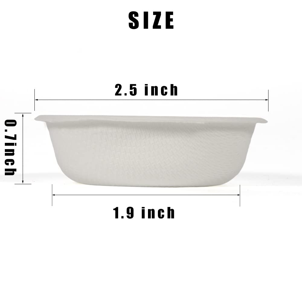 WOLEDOE durable plant-fiber reptile feeding cups, side angle, leak-resistant for safe treats.