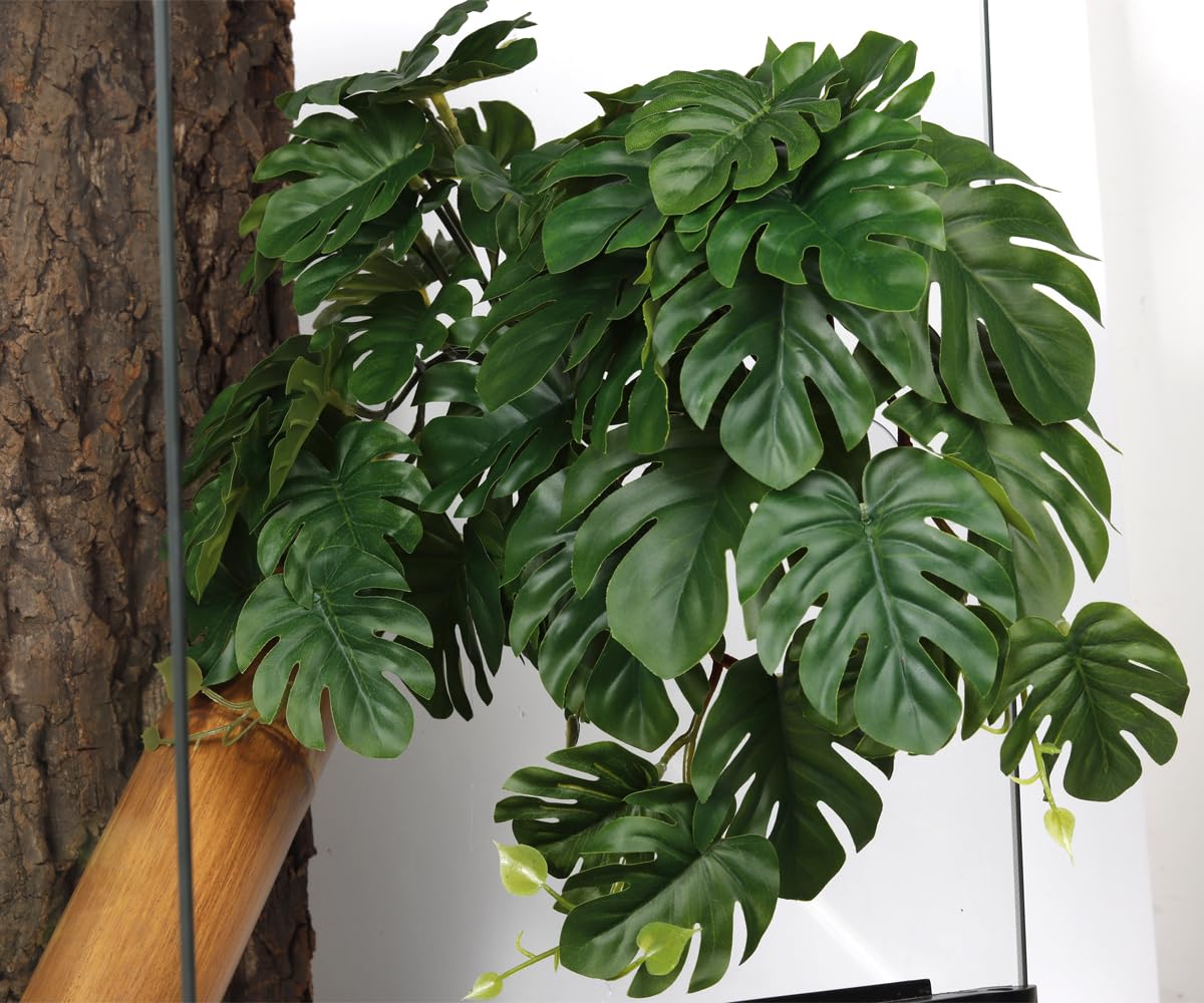 WOLEDOE realistic leaf texture plants inside enclosure