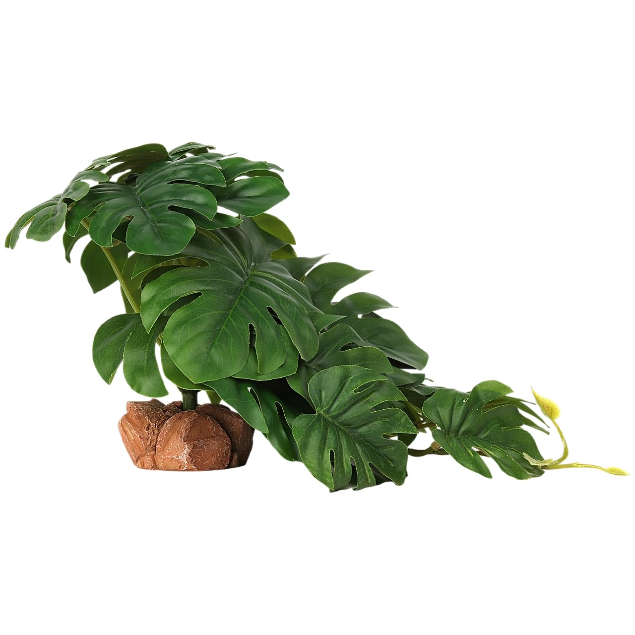 WOLEDOE reptile plants Monstera leaf close-up for lifelike terrarium realism.