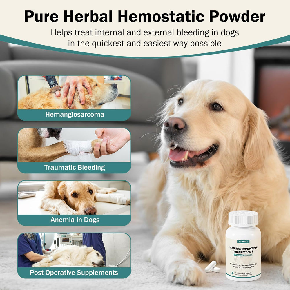 WOMRICH Blood Support powder dosed into soft food for stress-free administration.
