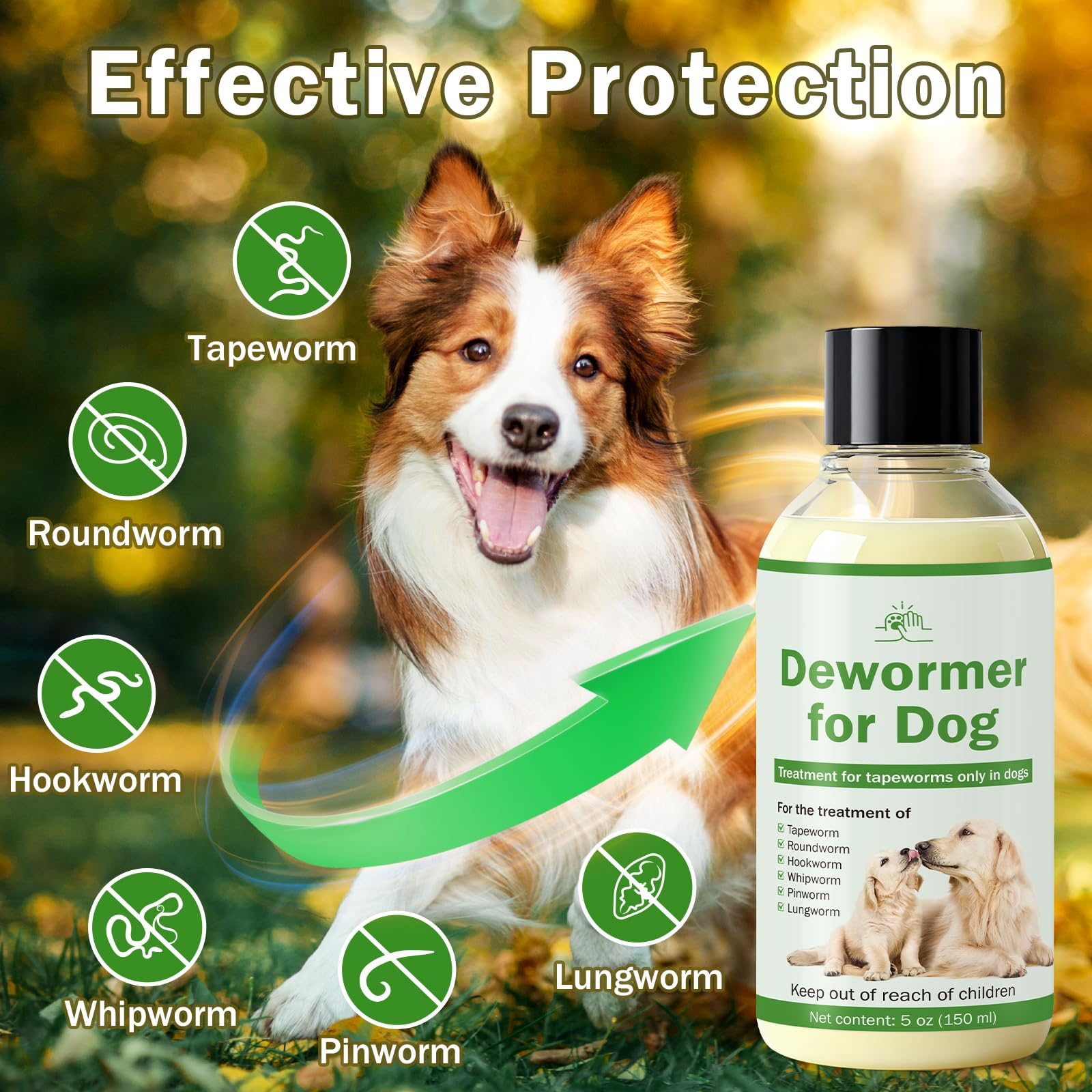 WOMRICH dog dewormer 5ml dropper enables precise dosing at home