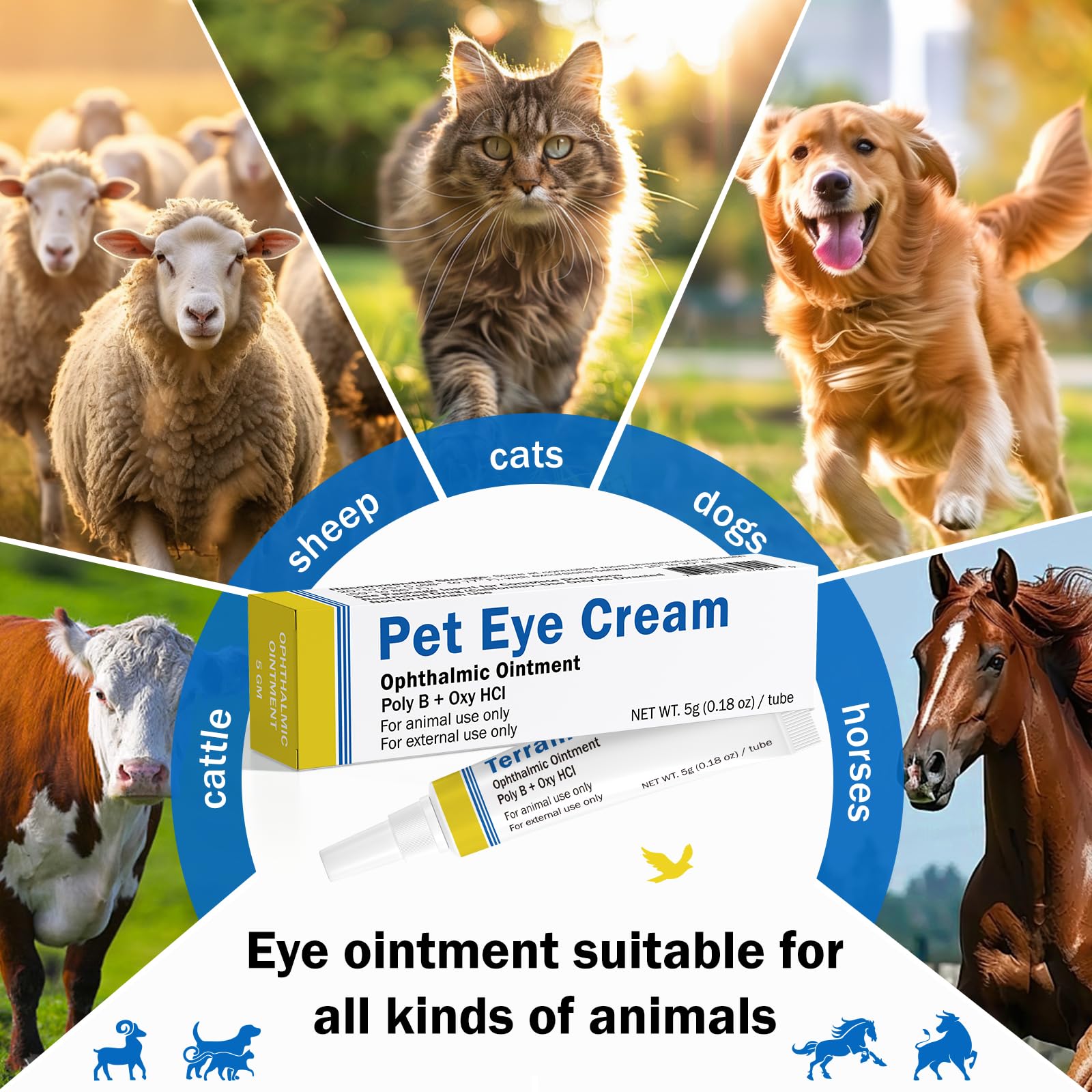 WOMRICH easy-application near the pet eye for simple daily care