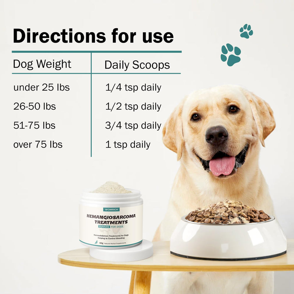 WOMRICH Powder beside dog after surgery signaling ongoing comfort