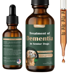 WOMRICH Senior Dog Brain Health bottle shows easy daily supplementation for cognitive support