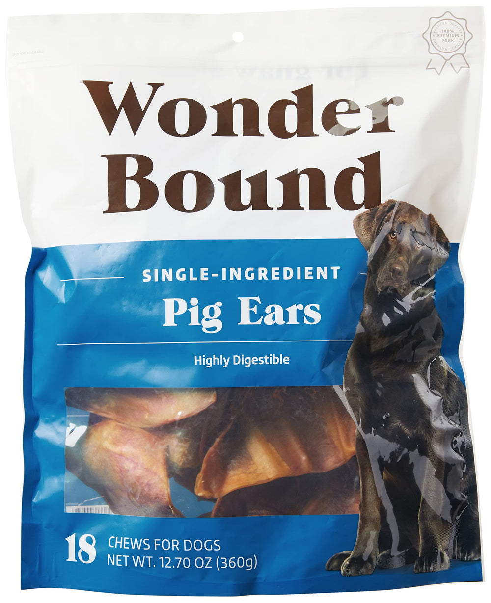 Wonder Bound pig ears on white background, single-ingredient pork snack
