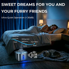 Wonder Creature cat water fountain top view highlights wide basin and accessible drinking height