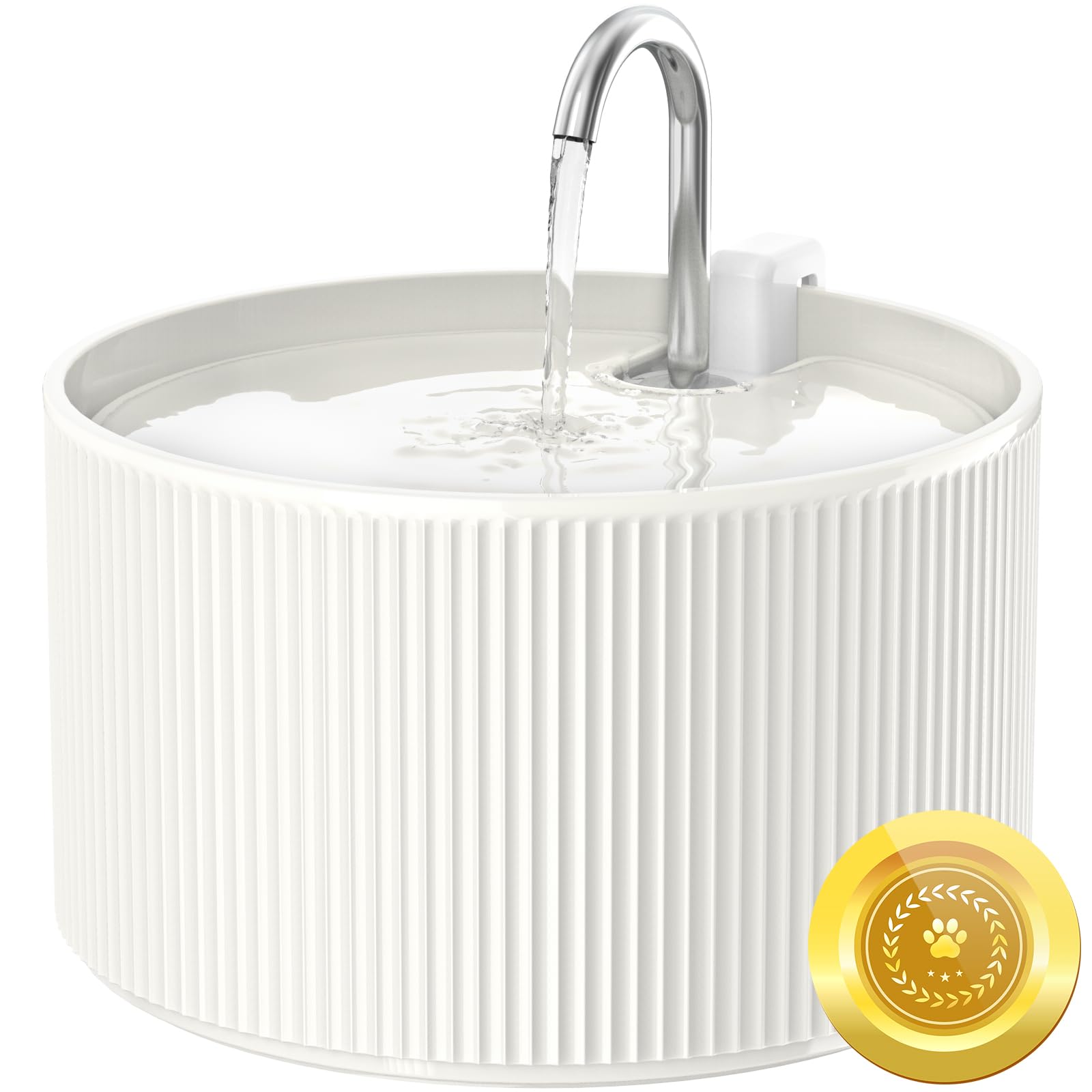 Wonder Creature Ceramic Cat Water Fountain full view shows elegant ceramic design