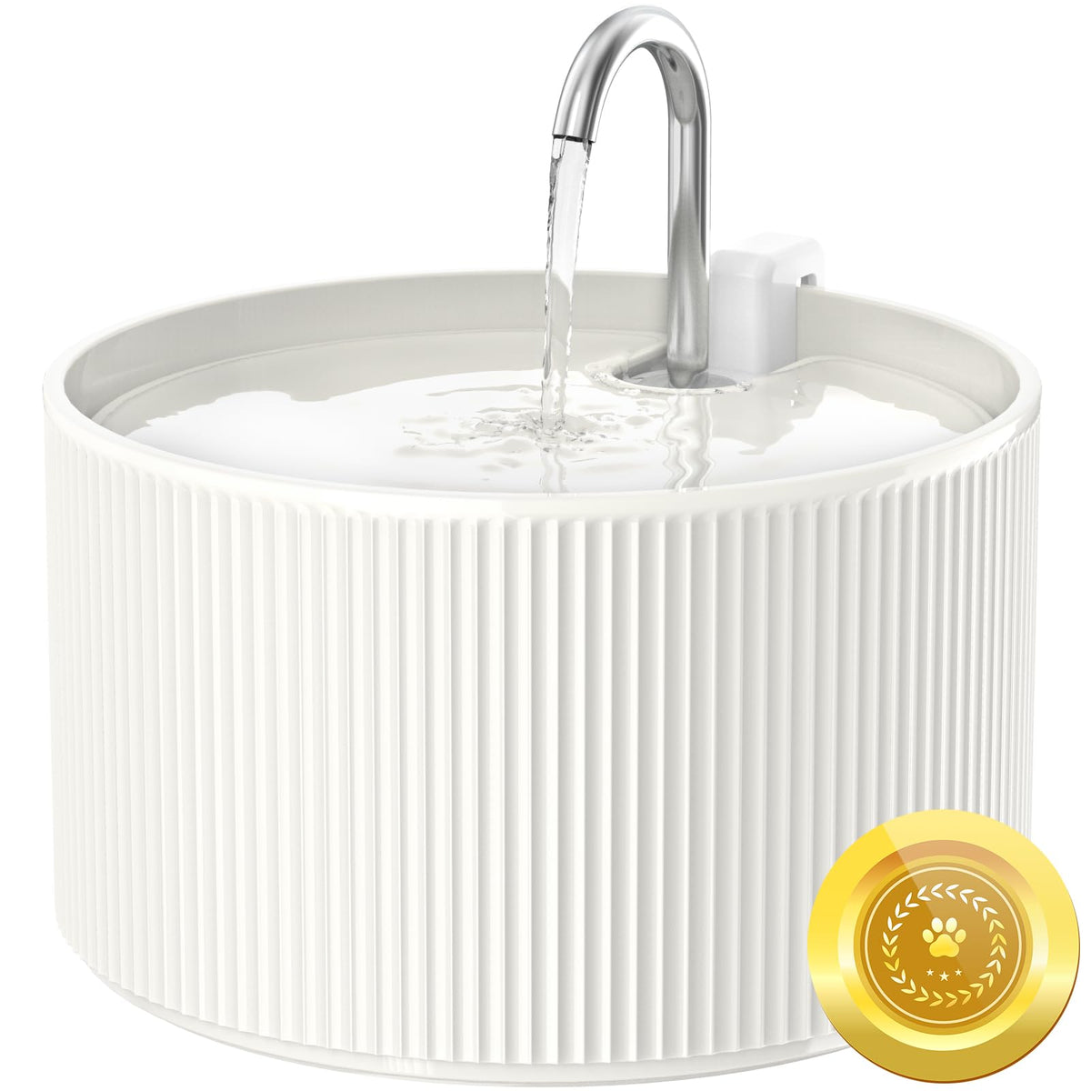 Wonder Creature Ceramic Cat Water Fountain full view shows elegant ceramic design