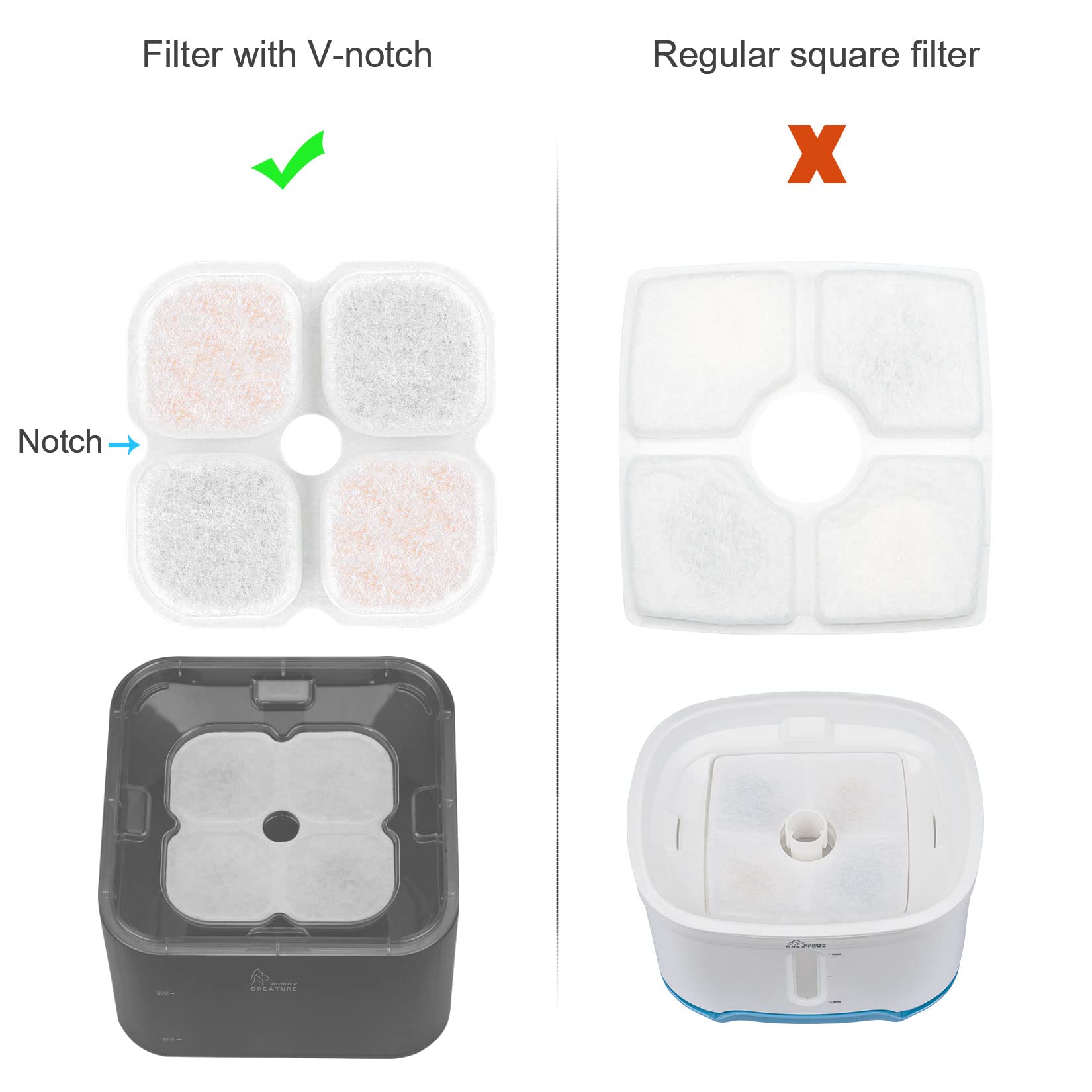 Wonder Creature Crystal Cat Water Fountain easy disassembly for quick cleaning.