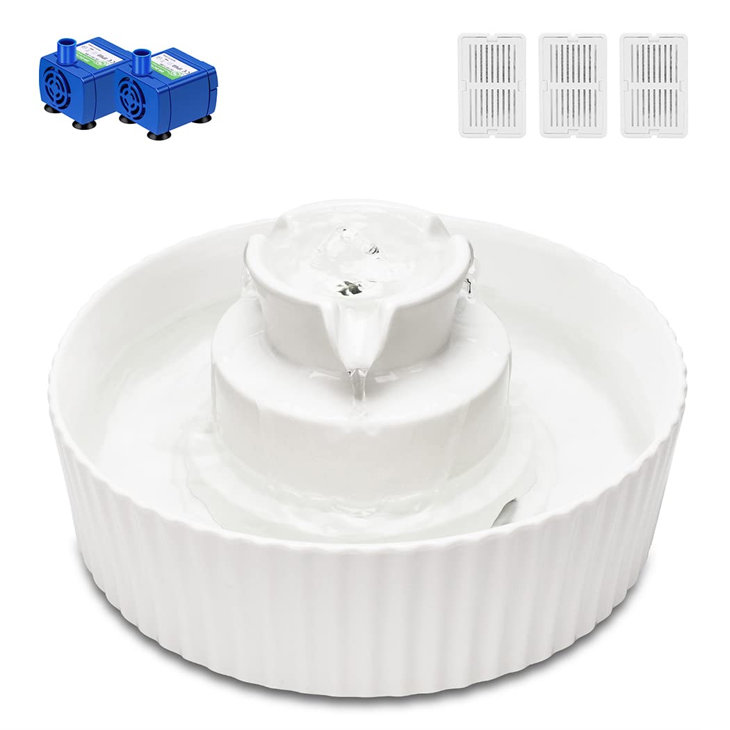 Wonder Creature Cupcake Cat Fountain water flow inspires pets to drink more water.