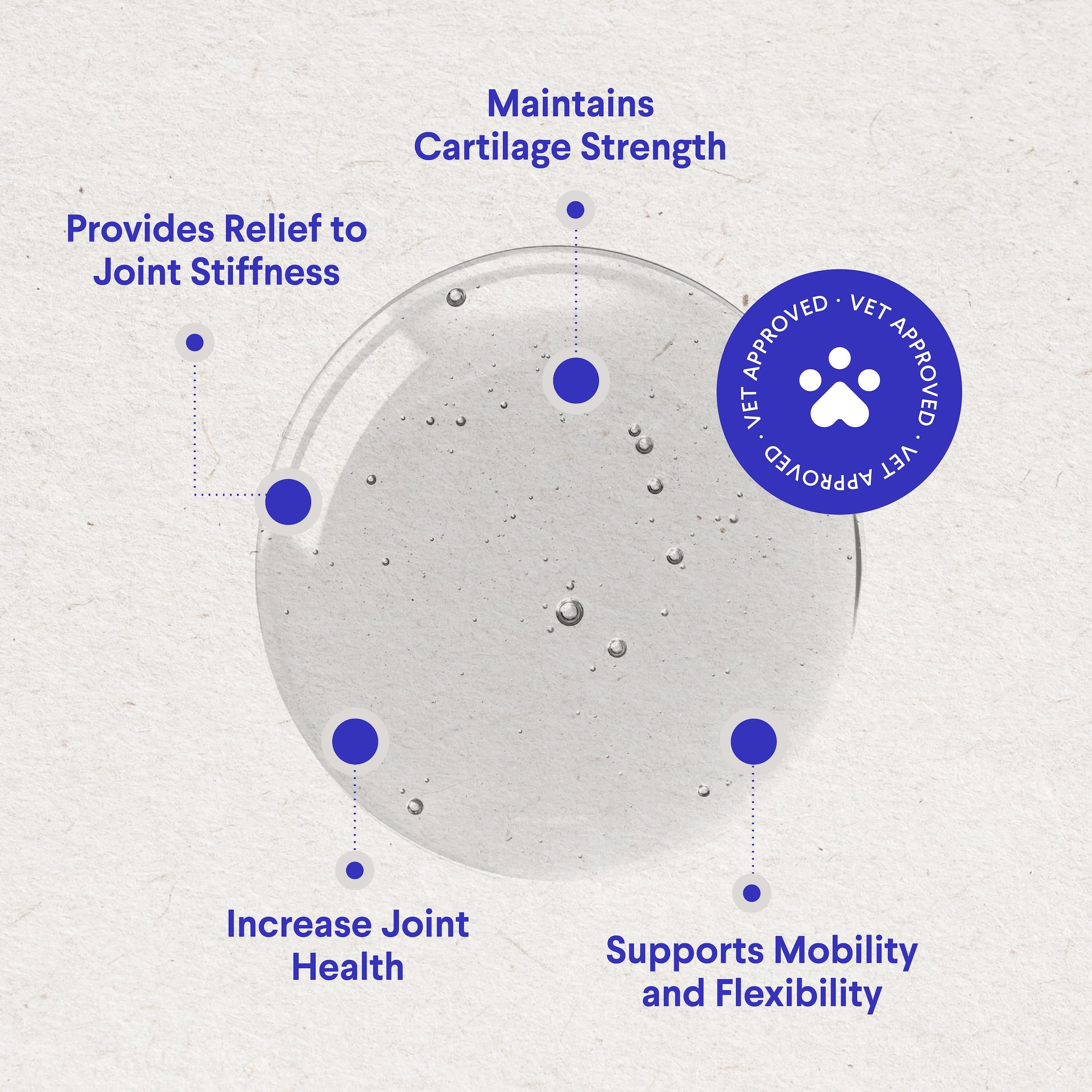 Wonder Paws chondroitin sulfate formula supports flexible strides for dogs.