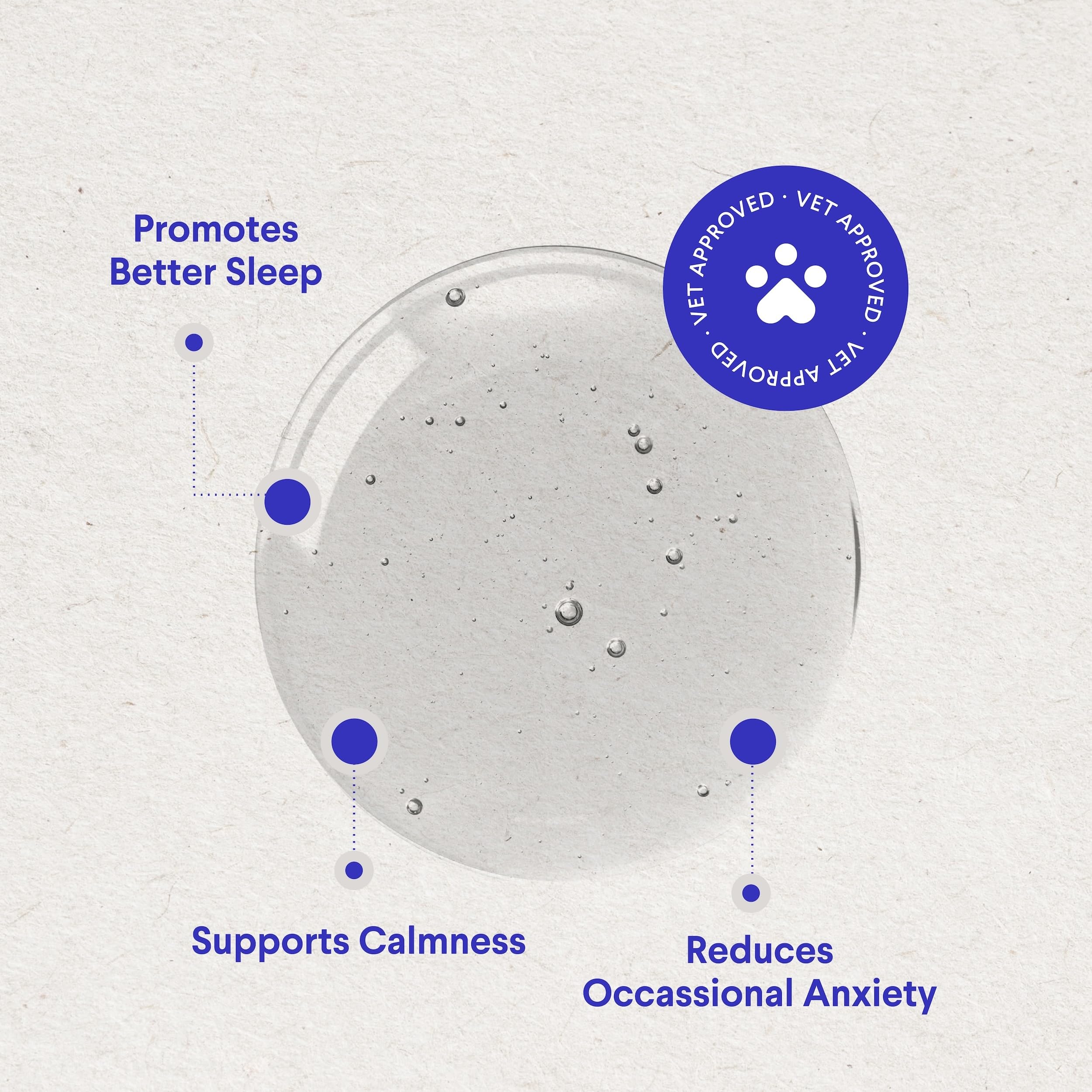 Wonder Paws melatonin drops added to water for easy mixing