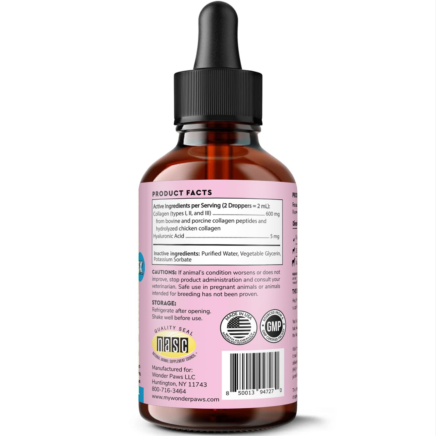 Wonder Paws NASC-certified badge on packaging