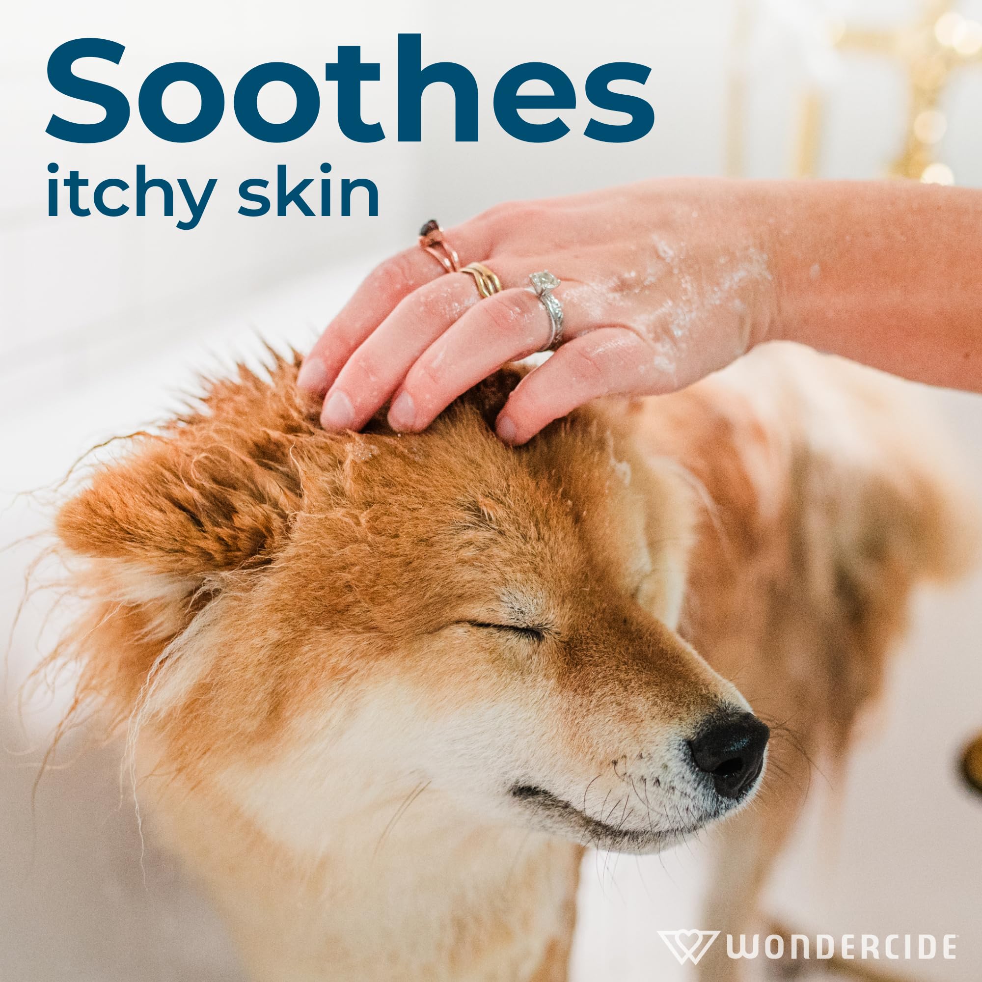 Outdoor setting suggesting 24-hour tick-repellent protection after bath.
