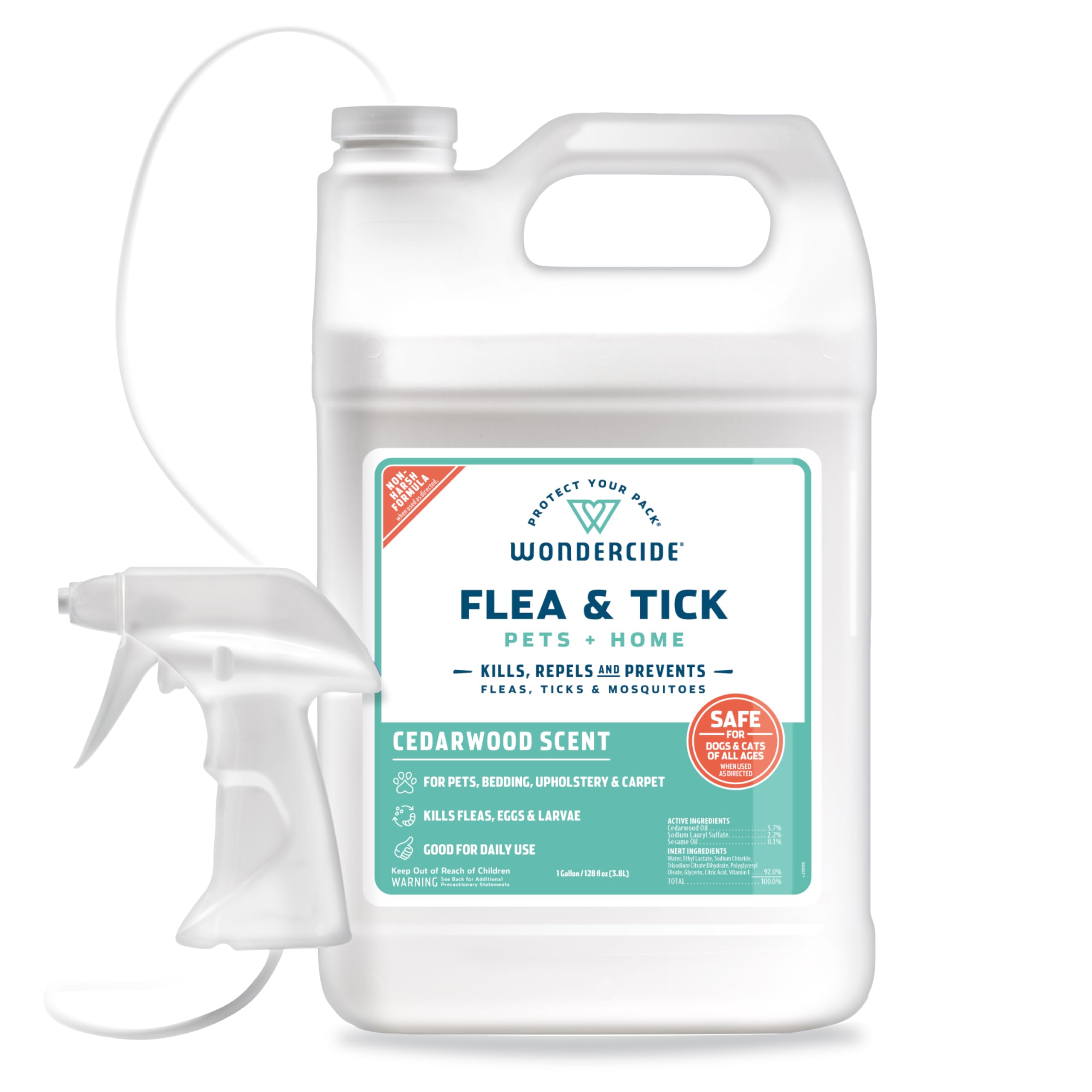 Wondercide flea-tick-mosquito spray bottle for fast on-contact pest control