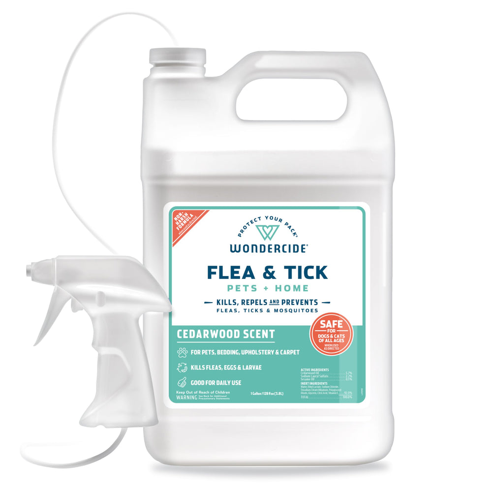 Wondercide flea-tick-mosquito spray bottle for fast on-contact pest control