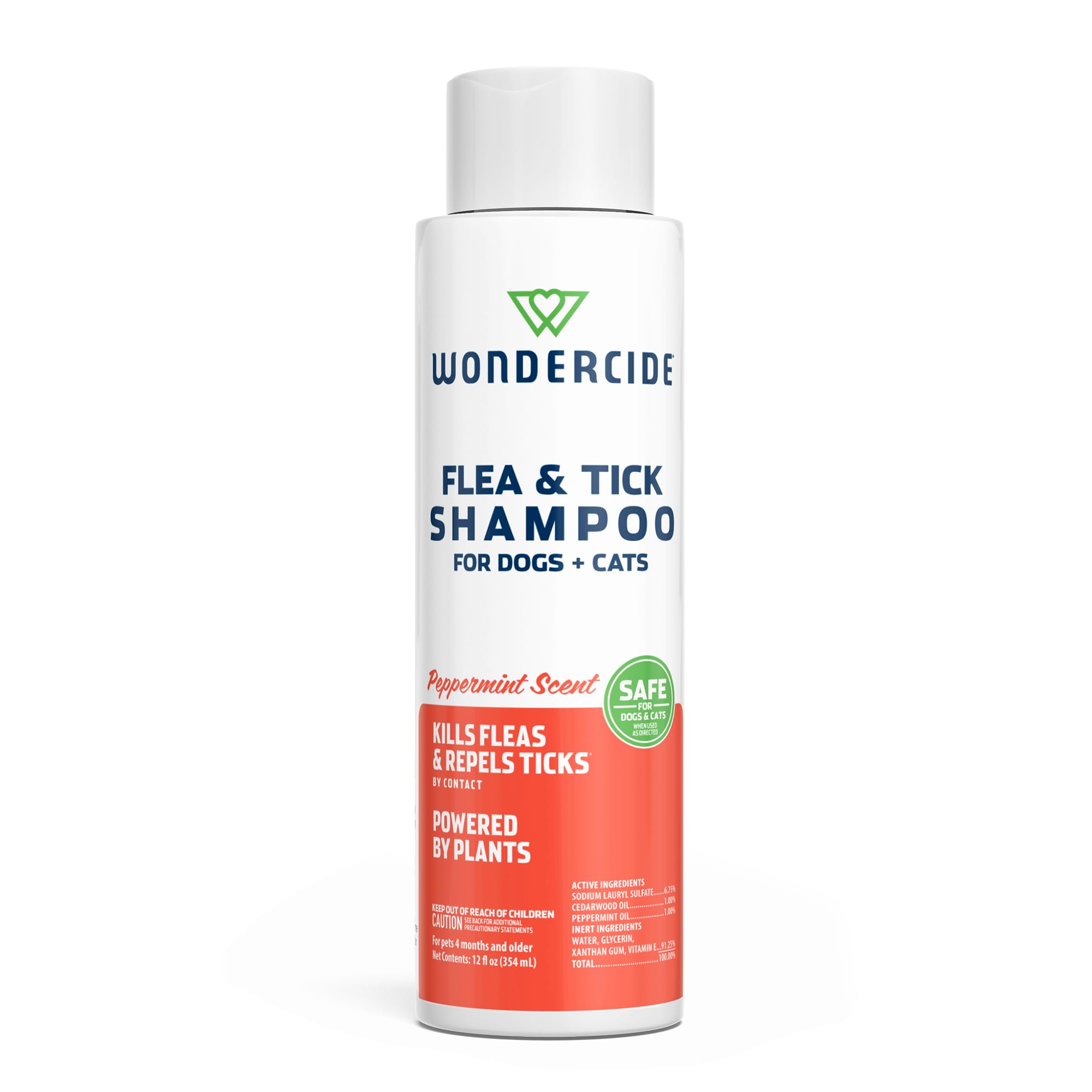 Wondercide flea and tick shampoo bottle ready to protect pets from fleas and ticks.