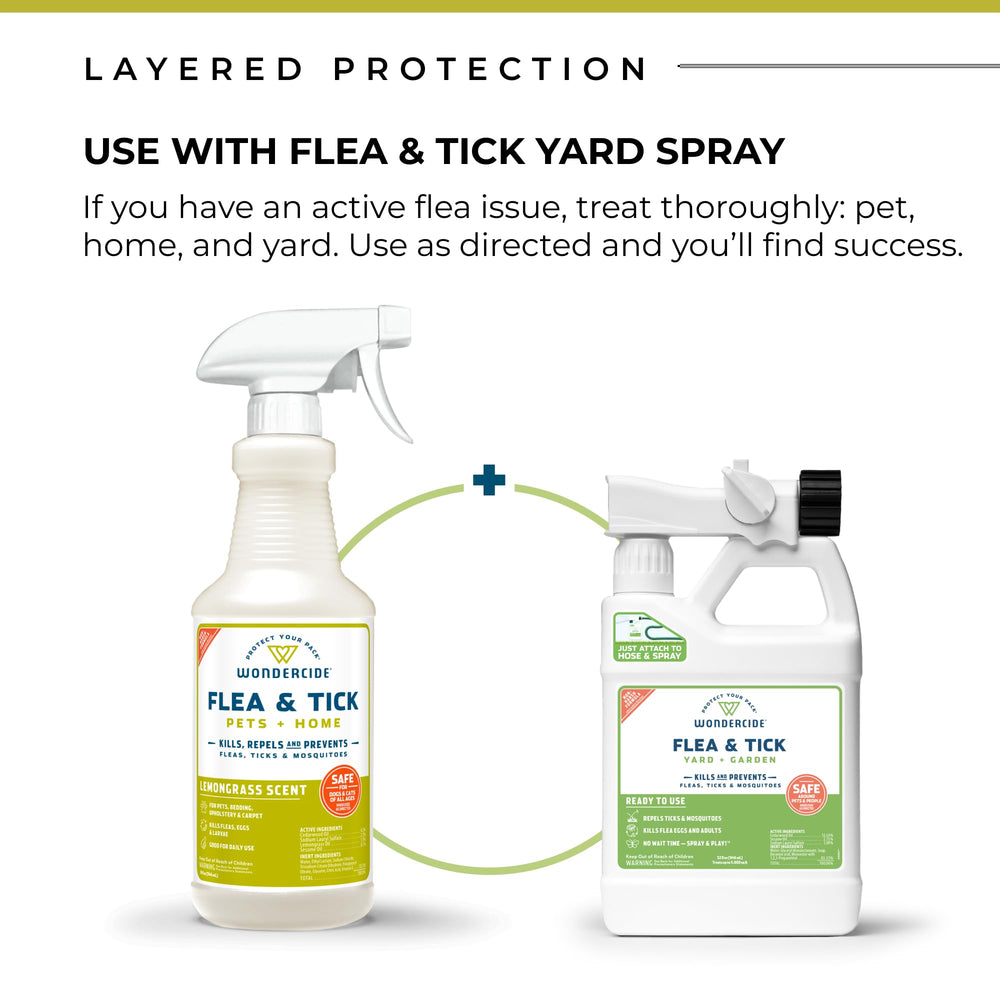 Wondercide lemongrass spray on bedding helps reduce pests