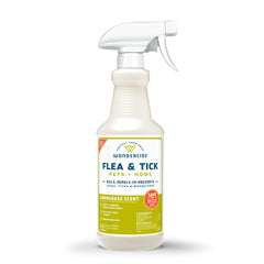 Wondercide lemongrass spray bottle for pets and home, pest control on contact.