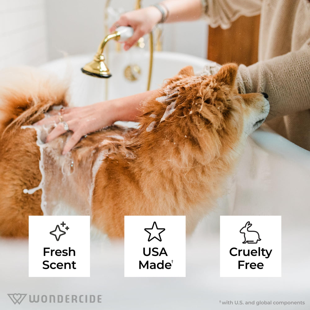 Wondercide packaging highlights recyclable materials and USA-made production.