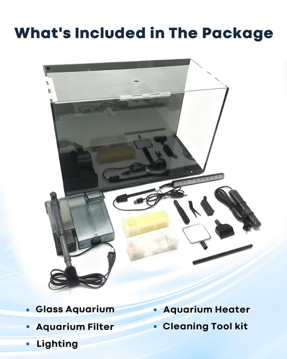 Wonderfactory crystal-clear glass view for distortion-free observation of your fish