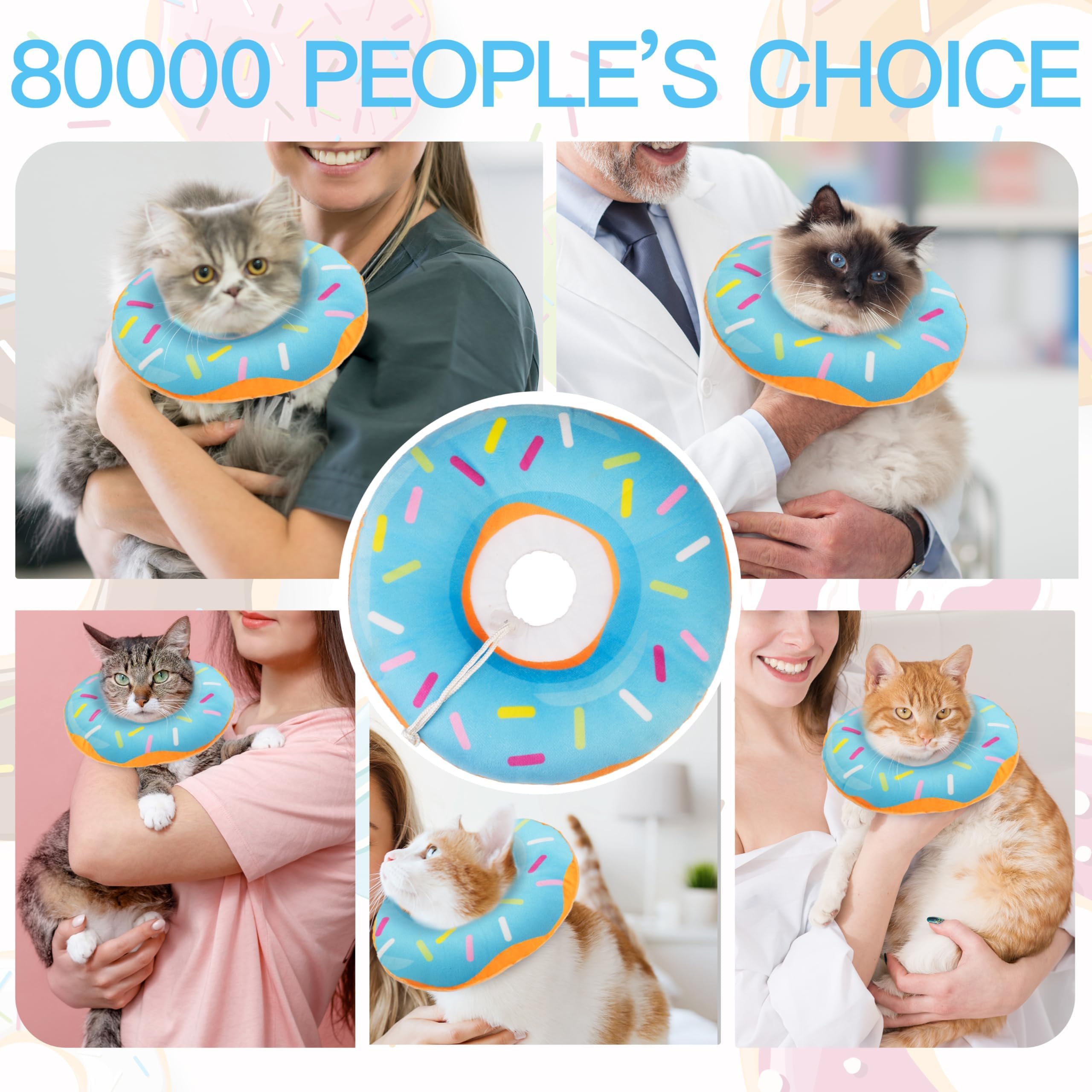 WONONE cat donut collar in action during grooming sessions.