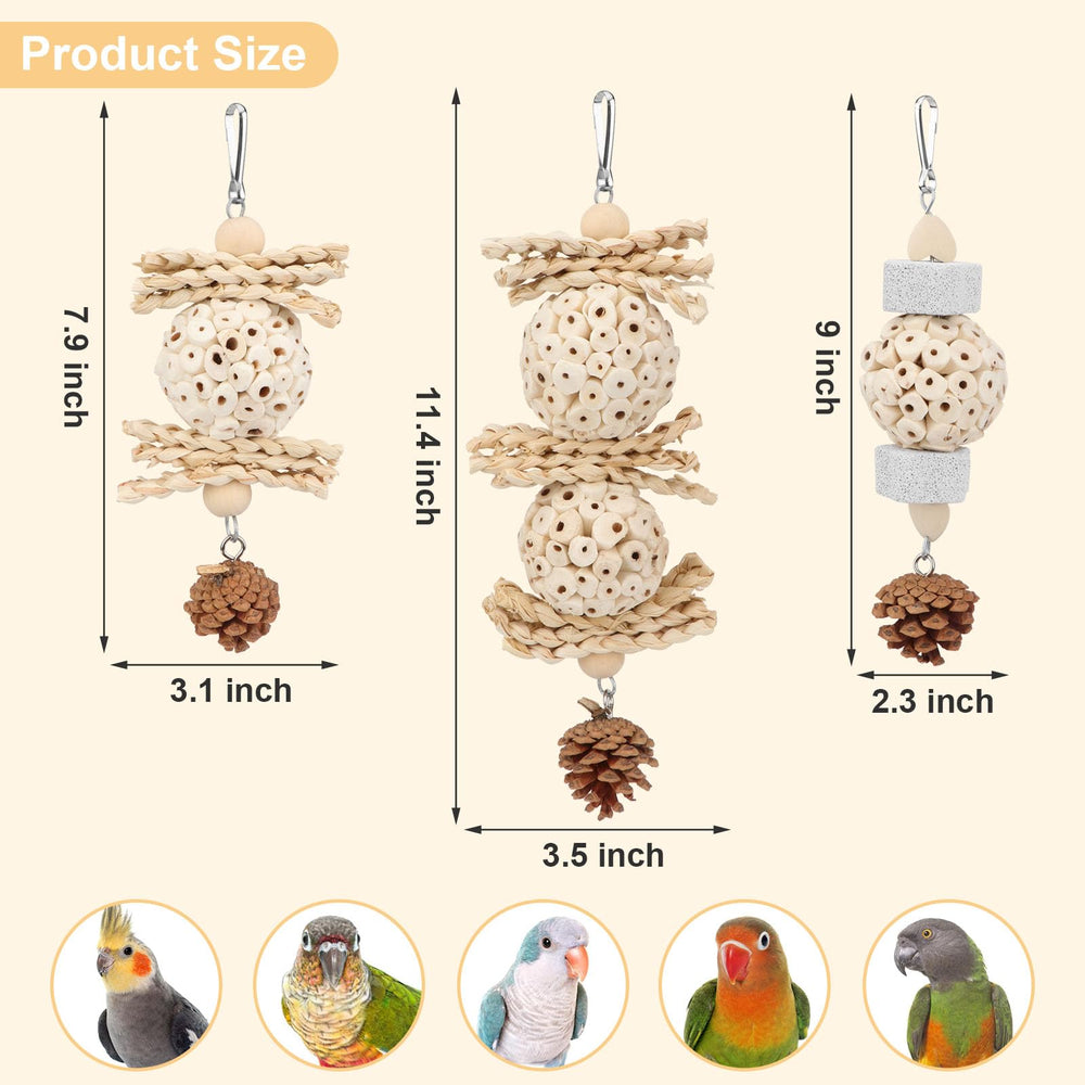 Wontee small to medium bird toy set for Budgies and Cockatiels.