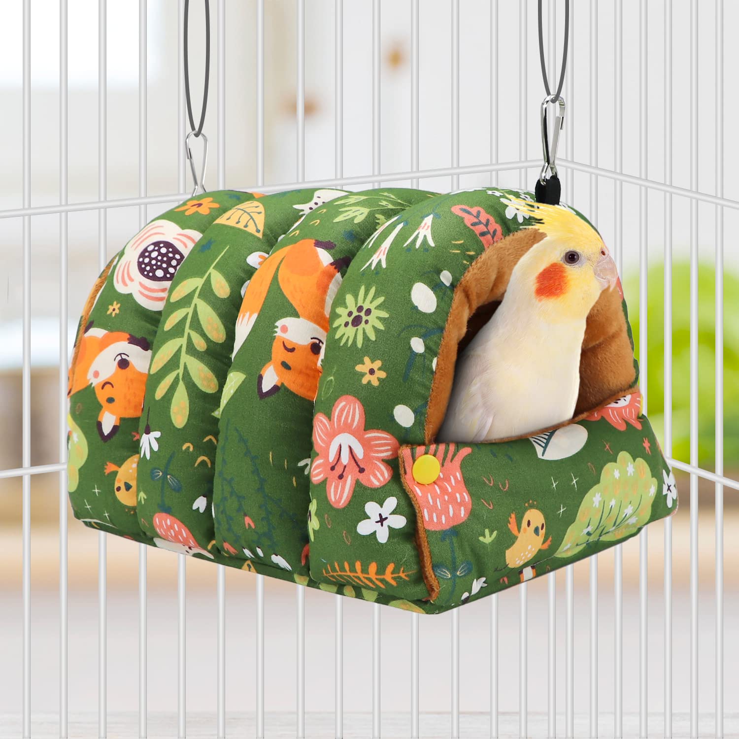Wontee hanging bird bed cage hammock for easy cage setup