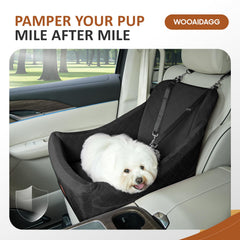 Wooaidagg dog car seat washable cover for easy cleanup after muddy paws.