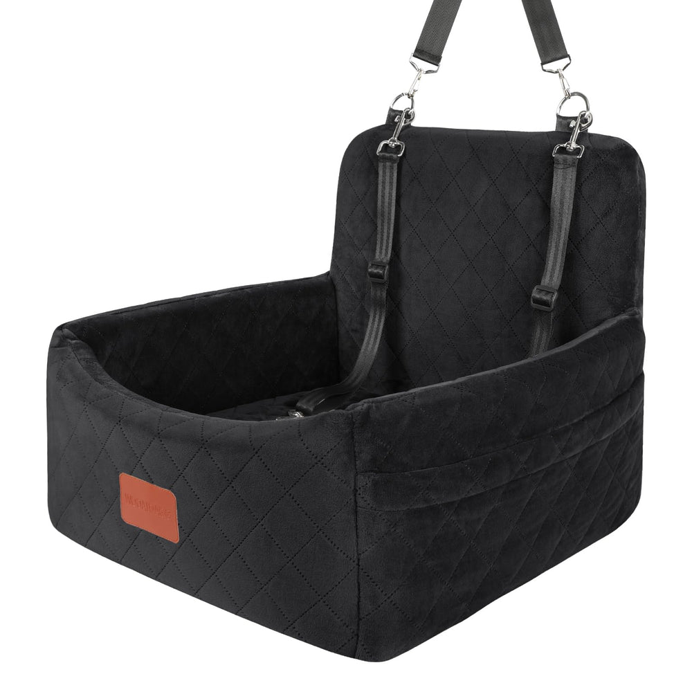 Wooaidagg memory foam dog car seat provides cozy support for small dogs on road trips