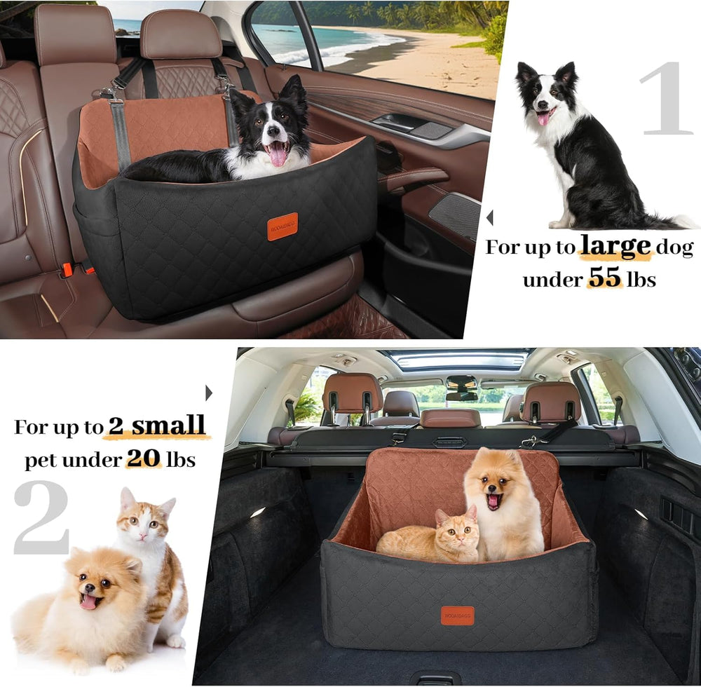 Wooaidagg dog car seat secure attachment prevents seat movement