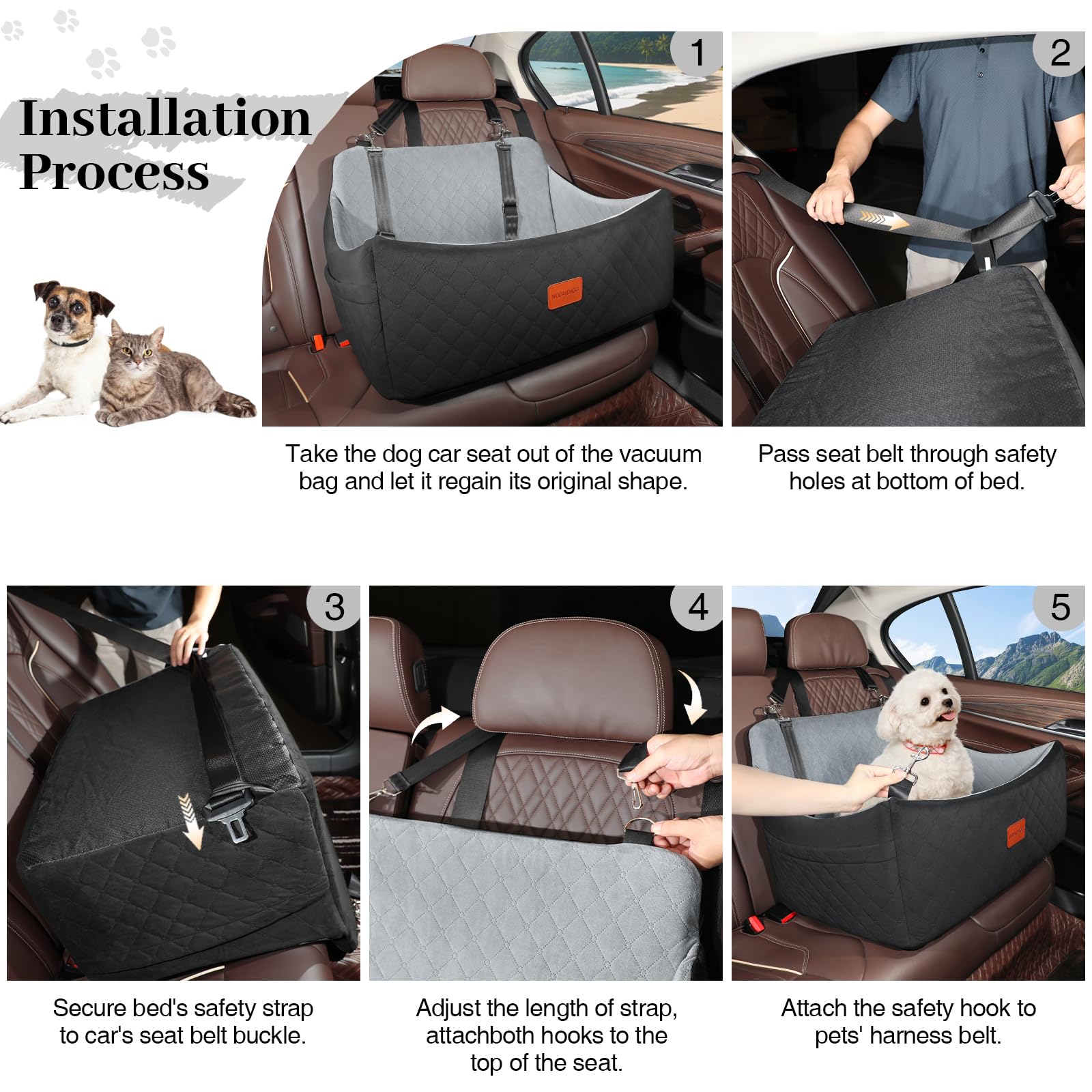 Wooaidagg dog seat car-use versatile for home, car, travel