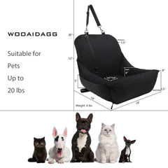 Wooaidagg memory foam core supports small dogs on car trips