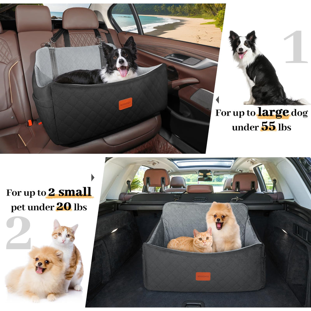 Wooaidagg dog seat side-pocket keeps essentials within reach
