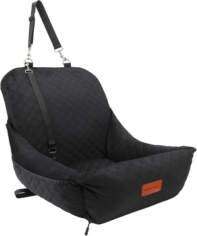Wooaidagg dog seat with soft plush fabric for cozy rides