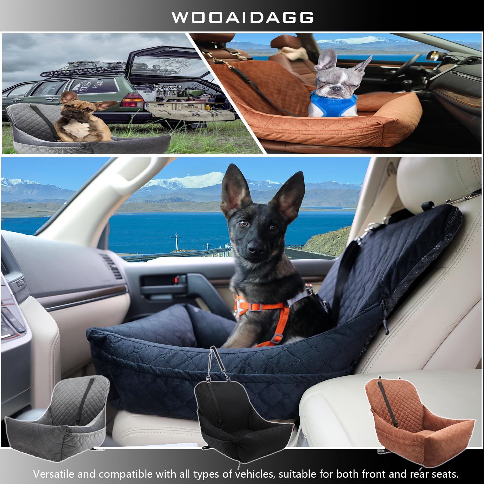 Wooaidagg built-in pockets store toys and essentials during trips