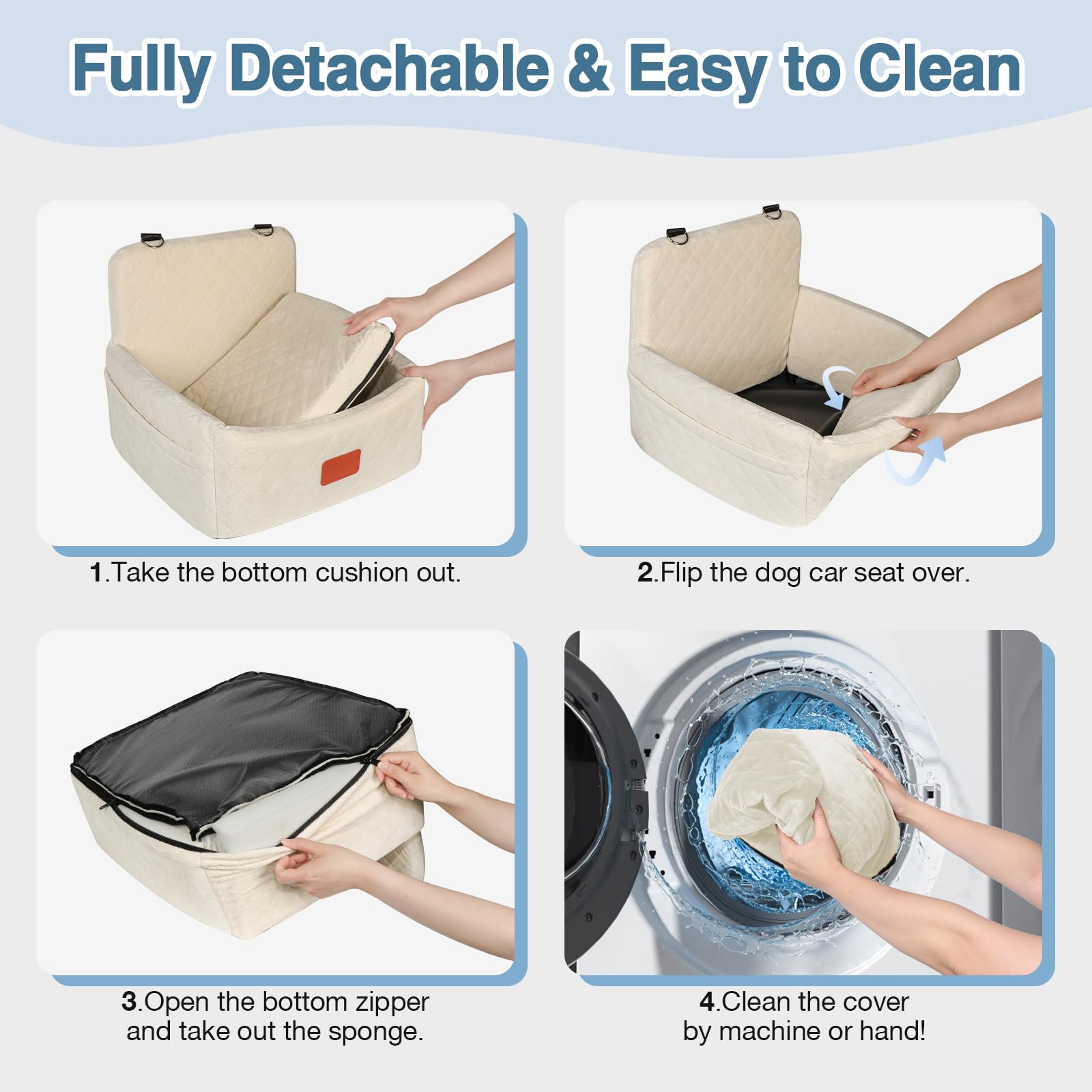 Wooaidagg includes two safety leashes and pockets for convenience